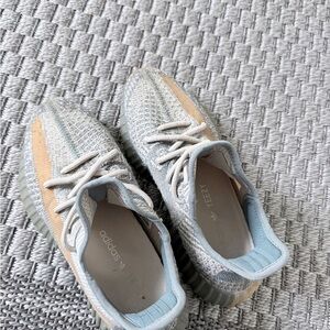 adidas Yeezy Boost Style Sneakers - Light Blue & Beige